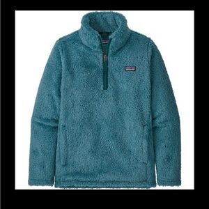 Patagonia Kids' Teal Fleece Los Gatos 1/4 zip size 10